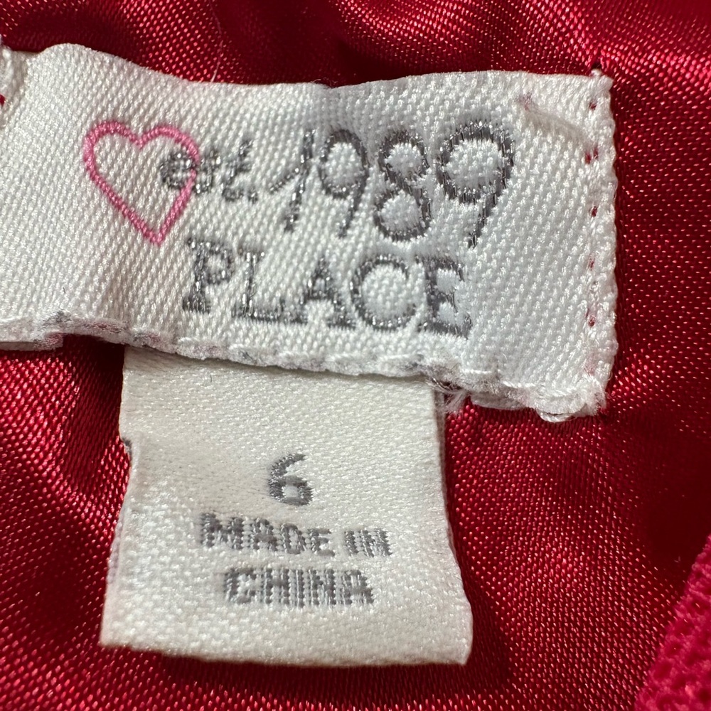 Adorable Place Brand  Girls Red Lace Holiday Dress Size 6 - Picture 4 of 9